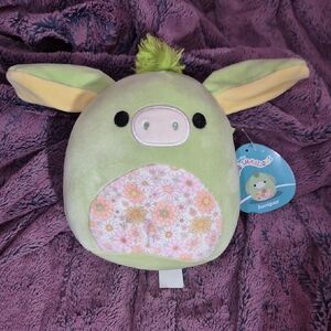 Squishmallows Green and Yellow Floral Plush- S7 "Juniper" (7 In)
